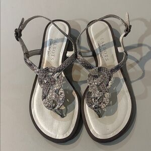 Talbots Snakeskin Pattern Sandals - New No Box Size 6